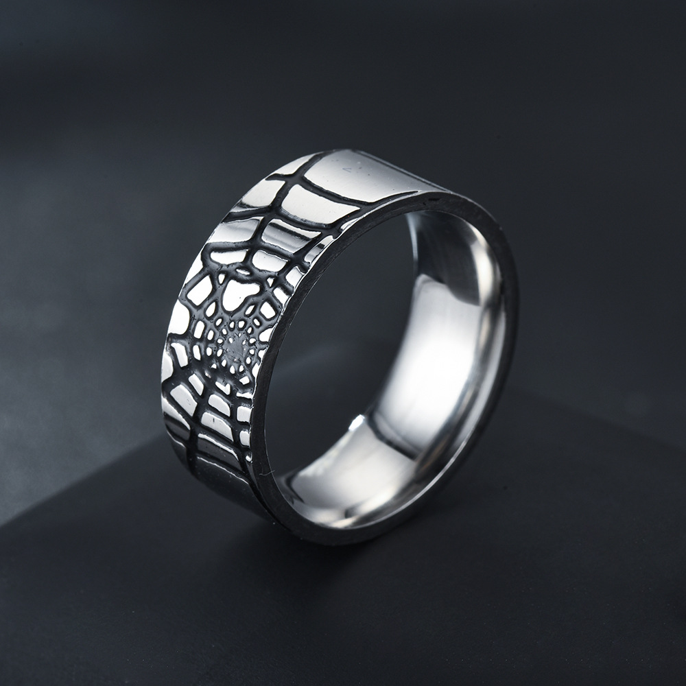 Stainless Steel Simple Spider  - Initial Ring Custom ulasan dan harga