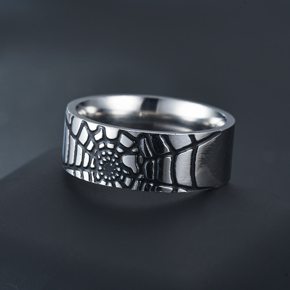 Stainless Steel Simple Spider  - Initial Ring Custom ulasan dan harga