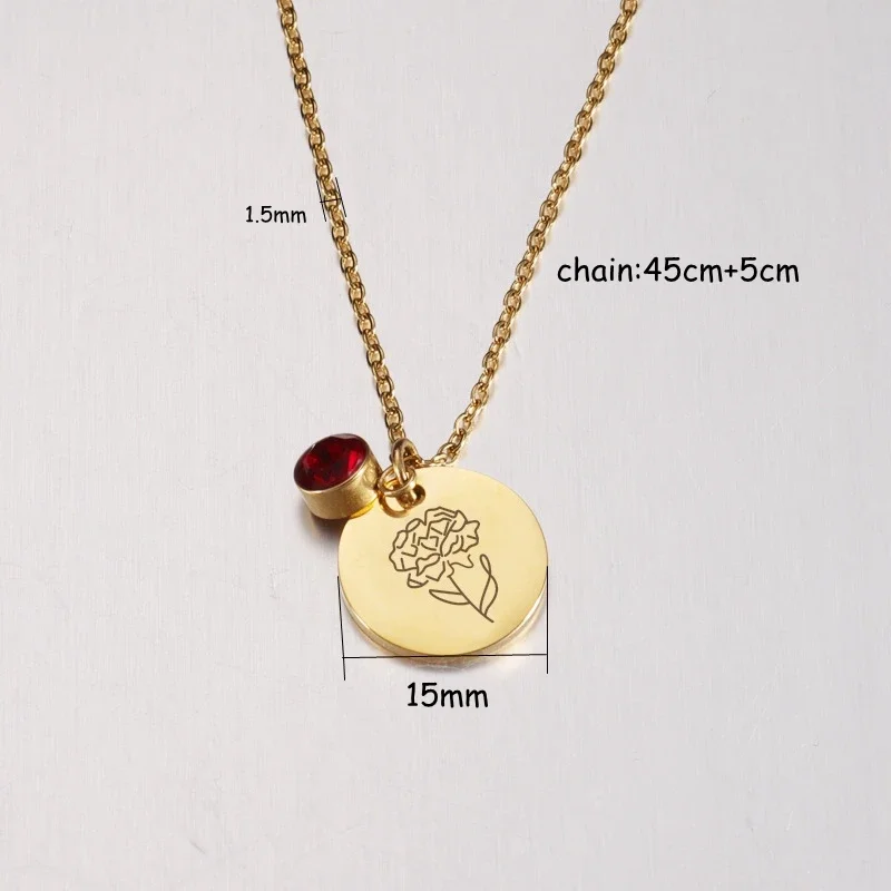 Birth Month Flowers Clipart Fl - Birth Flower Necklace ulasan dan harga