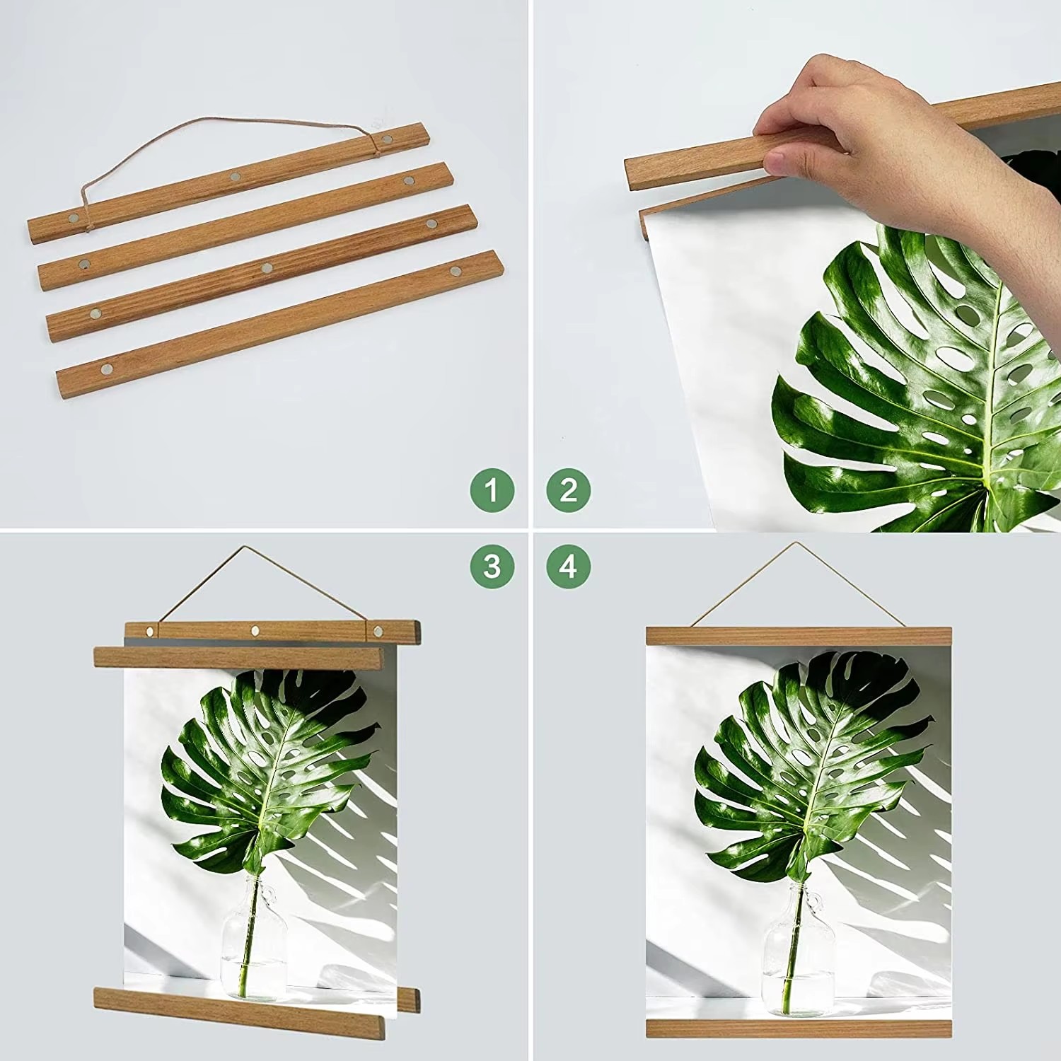 21 30 40 50cm Magnetic Poster  - Engraved Wood Frame ulasan dan harga
