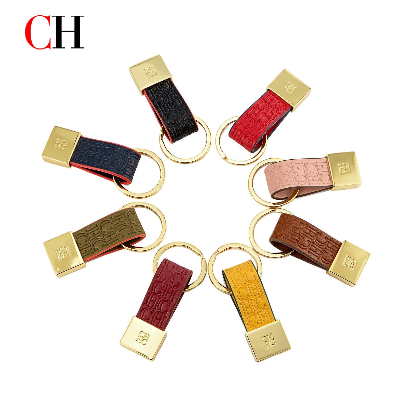 CH Embossed Monogram Leather K - Monogram Keychain Leather ulasan dan harga