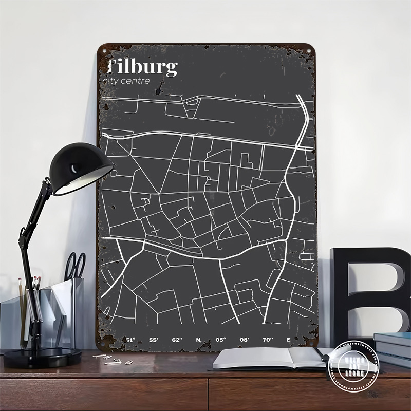 Tilburg City Centre Map Printe - Custom Map Poster ulasan dan harga