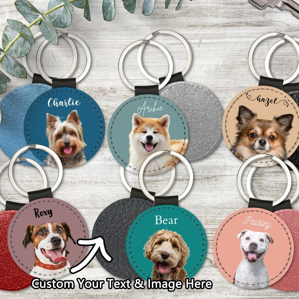 Custom Pet Photo Keychain Pers - Pet Portrait Custom ulasan dan harga