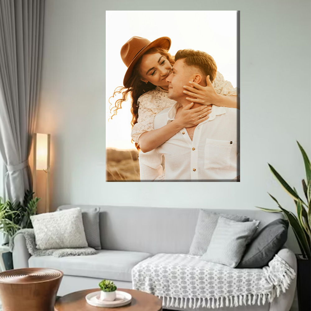 1 Pc Customized Photos on Canv - Engraved Wood Frame ulasan dan harga