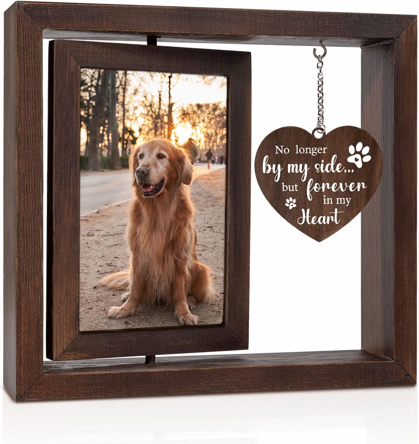Pet Memorial Photo Frame for D - Engraved Wood Frame ulasan dan harga