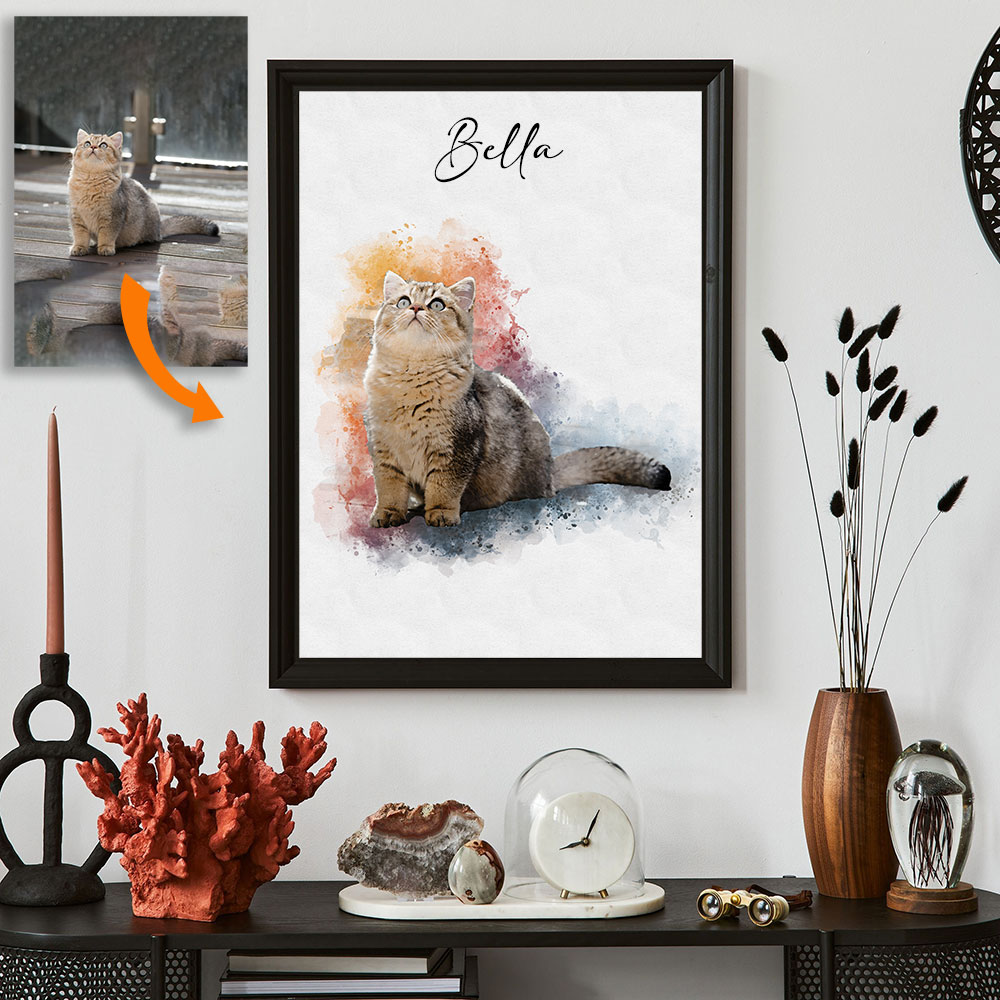 Custom Pet Portrait from Photo - Pet Portrait Custom ulasan dan harga