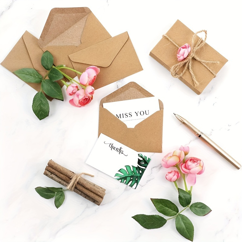 50/100pcs Kraft Paper Envelope - Wax Seal Letter Kit ulasan dan harga
