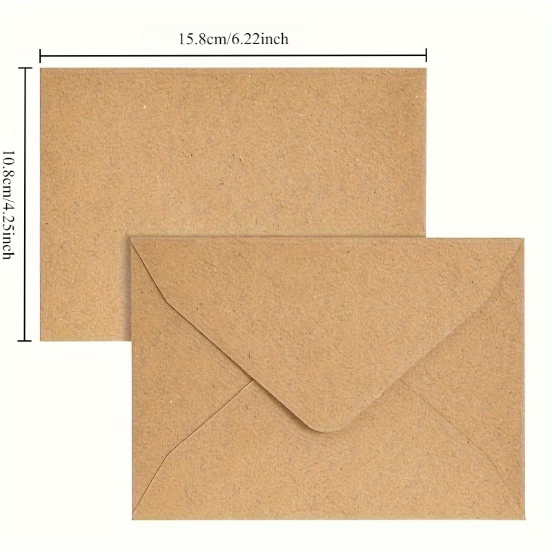 50/100pcs Kraft Paper Envelope - Wax Seal Letter Kit ulasan dan harga
