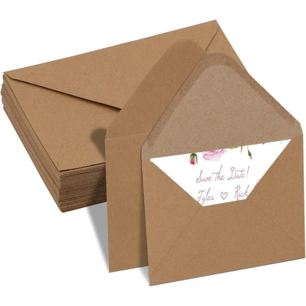 50Pcs Classical Brown Kraft Bl - Wax Seal Letter Kit ulasan dan harga