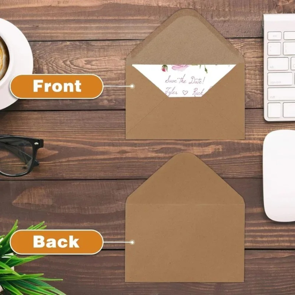 50Pcs Classical Brown Kraft Bl - Wax Seal Letter Kit ulasan dan harga