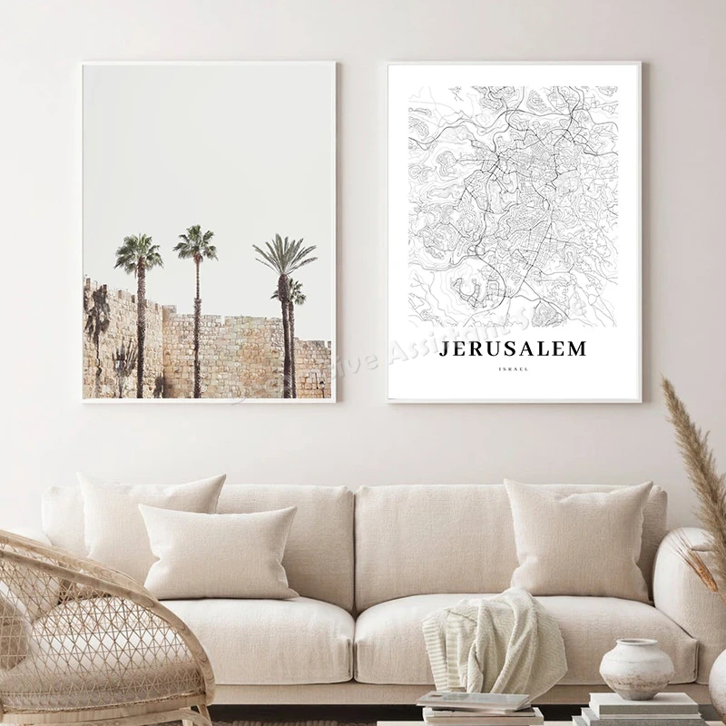 Tel Aviv Map Print Israel City - Custom Star Map ulasan dan harga