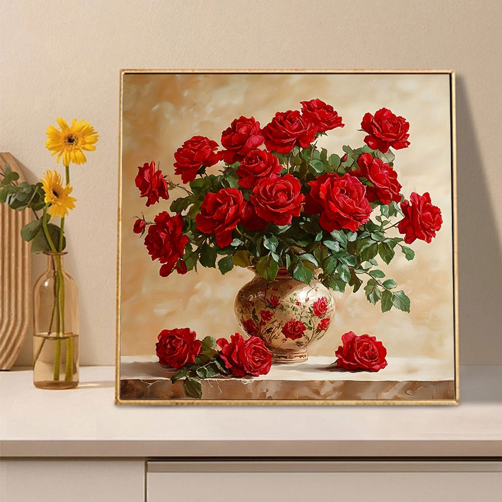 Rose Diamond Painting Full Squ - Photo Mosaic Print ulasan dan harga