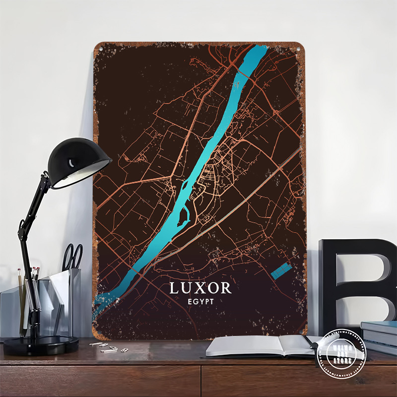Luxor City Map Metal Poster Cu - Custom Map Poster ulasan dan harga