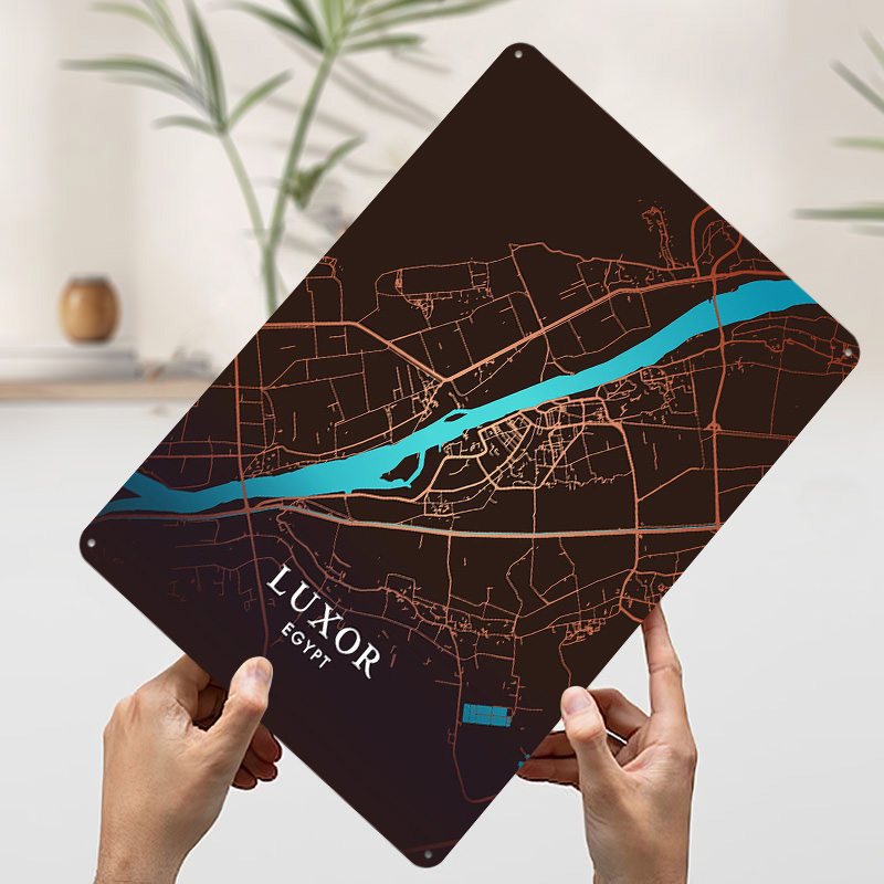Luxor City Map Metal Poster Cu - Custom Map Poster ulasan dan harga