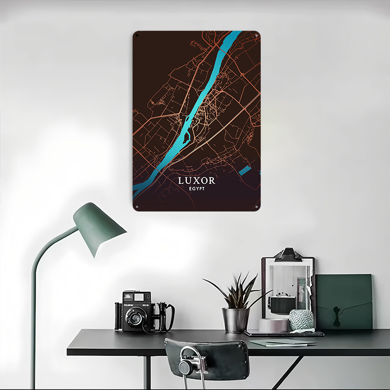 Luxor City Map Metal Poster Cu - Custom Map Poster ulasan dan harga