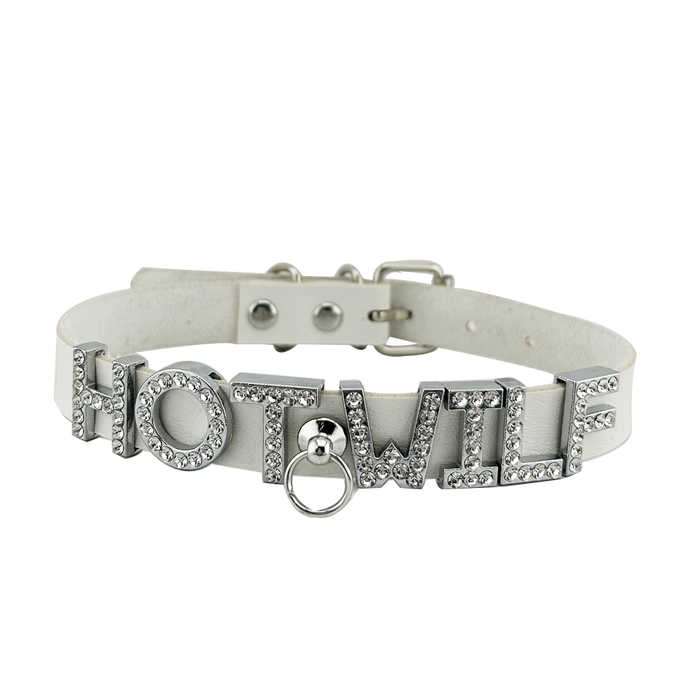 Crystal Punk O-Ring PU Custom  - Name Necklace Custom ulasan dan harga