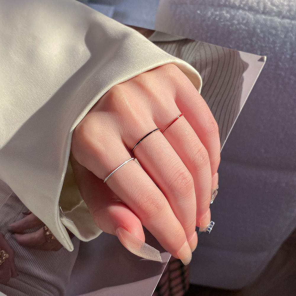 Titanium Steel Rose Gold Color - Initial Ring Custom ulasan dan harga