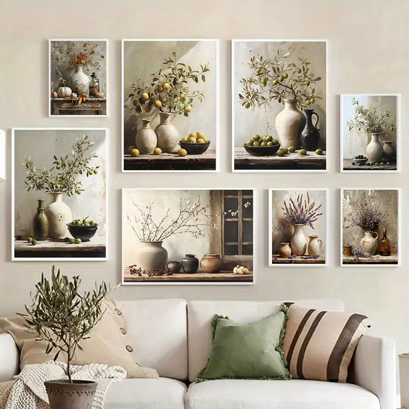 1pc Frameless  Retro Still Lif - Family Tree Print ulasan dan harga