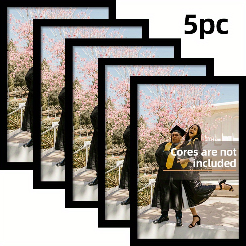 5-Piece Set A4 Black Wooden Ph - Engraved Wood Frame ulasan dan harga