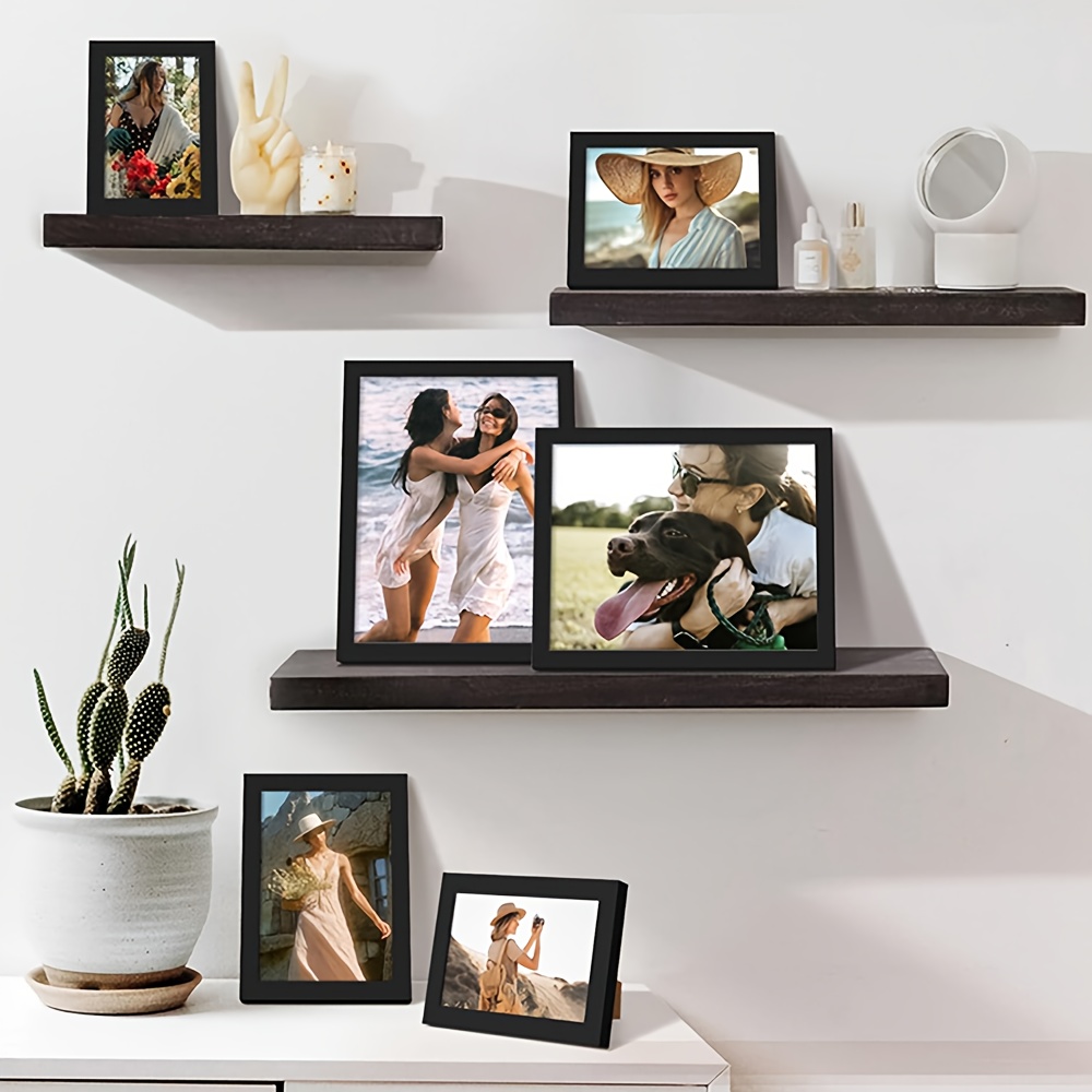 5-Piece Set A4 Black Wooden Ph - Engraved Wood Frame ulasan dan harga