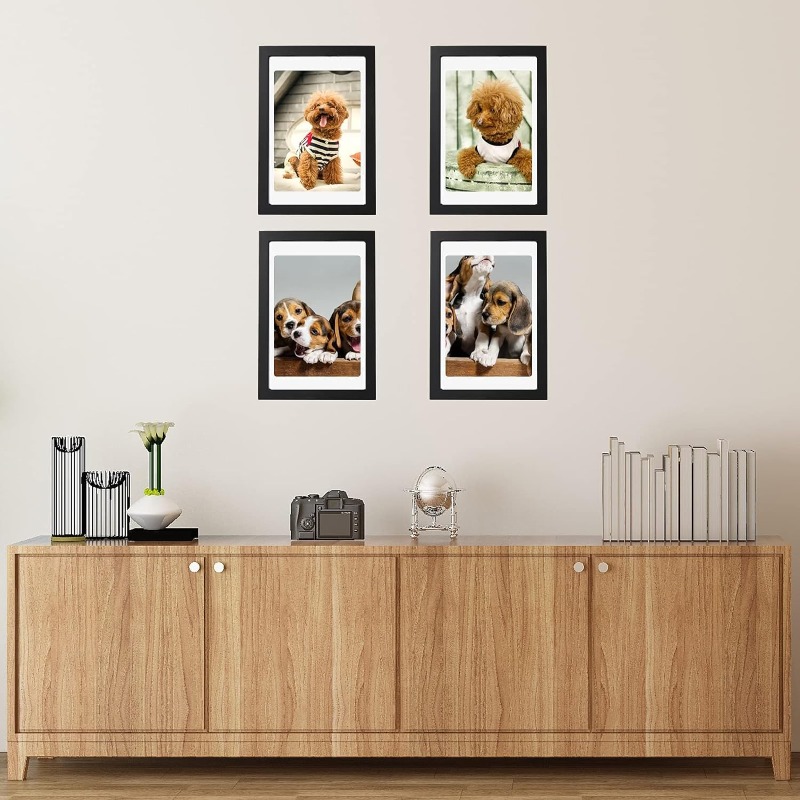 5-Piece Set A4 Black Wooden Ph - Engraved Wood Frame ulasan dan harga