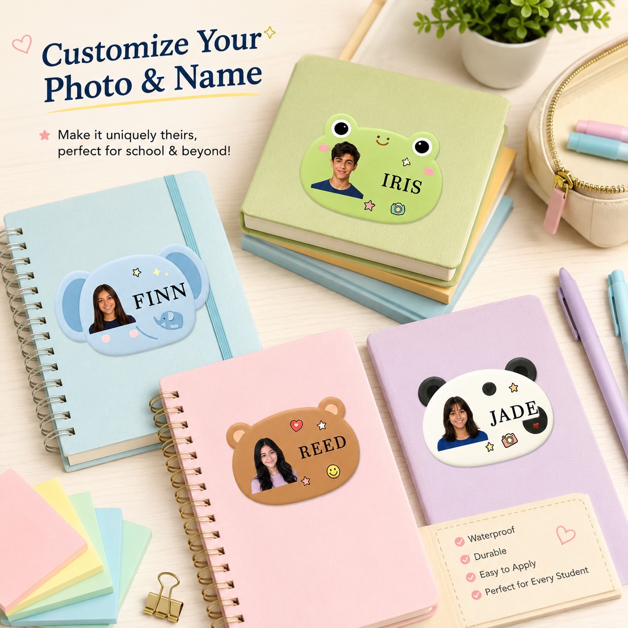 Customized Photo Name Stickers - Custom Photo Book ulasan dan harga