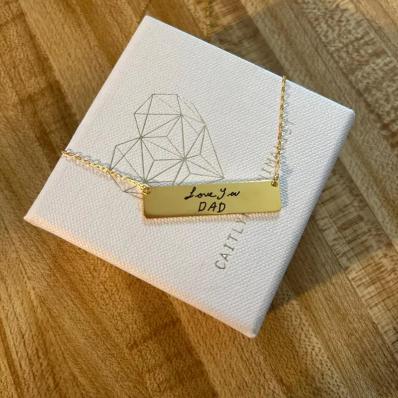 Custom Handwriting Name Bar Pe - Handwriting Necklace Bar ulasan dan harga