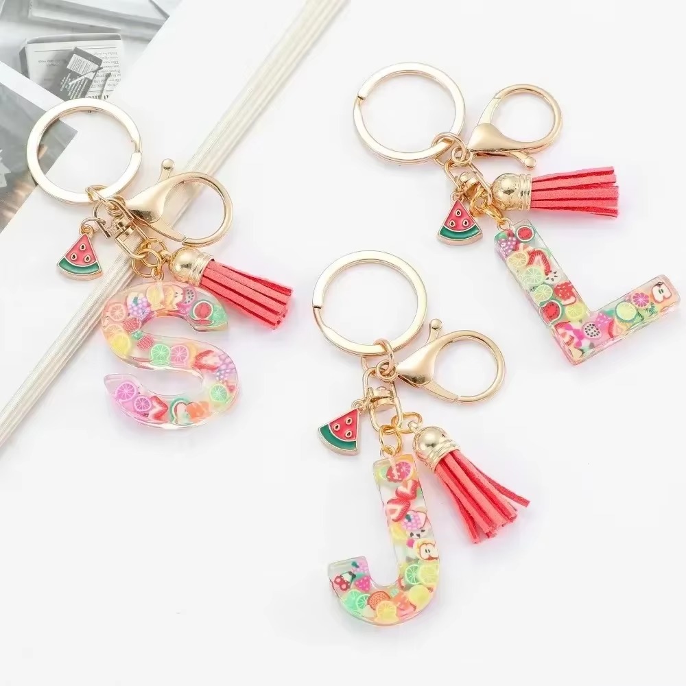 Personalized A-Z Key Ring Buck - Monogram Keychain Leather ulasan dan harga