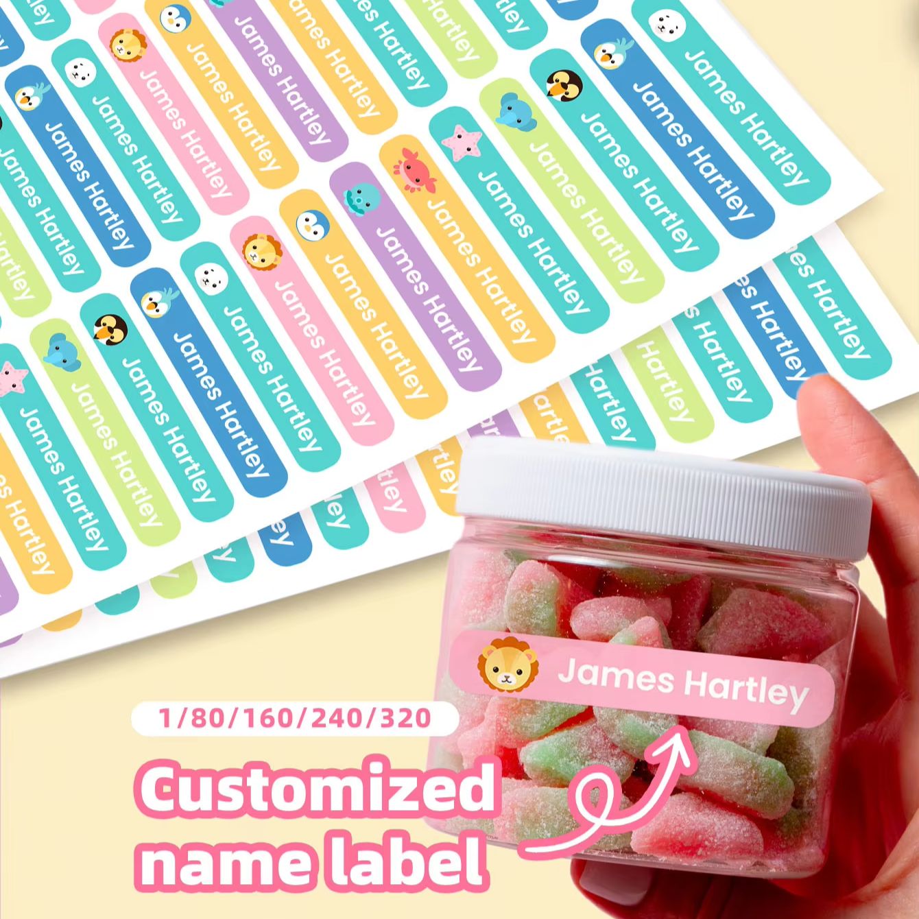 1-320PCS Custom Cartoon Name S - Personalized Name Box ulasan dan harga
