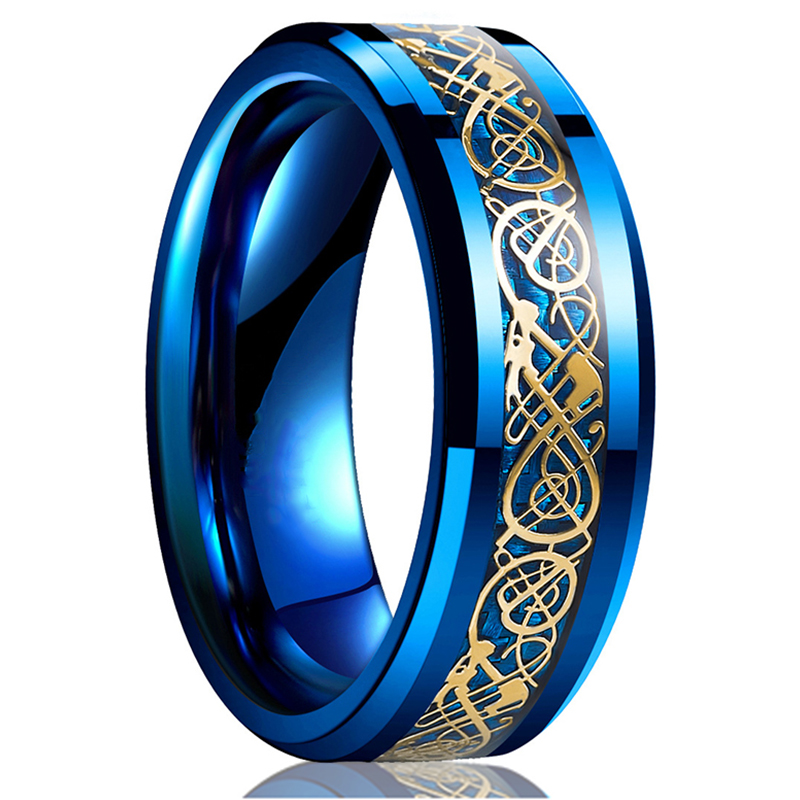 Fashion 8mm Men's Stainless St - Initial Ring Custom ulasan dan harga