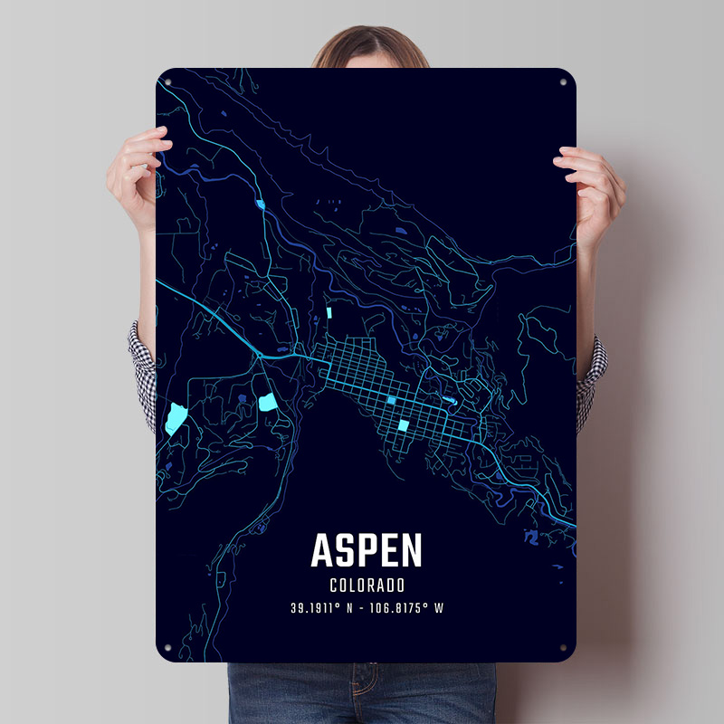 Aspen Midnight City Map Printi - Custom Map Poster ulasan dan harga