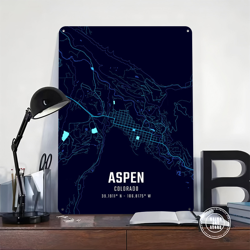 Aspen Midnight City Map Printi - Custom Map Poster ulasan dan harga