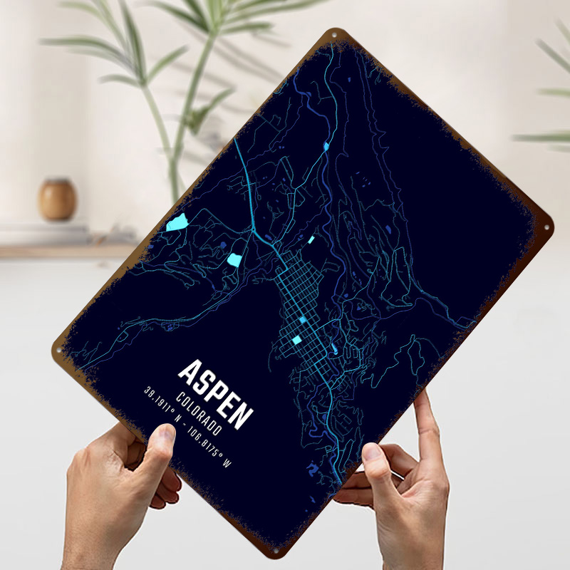 Aspen Midnight City Map Printi - Custom Map Poster ulasan dan harga