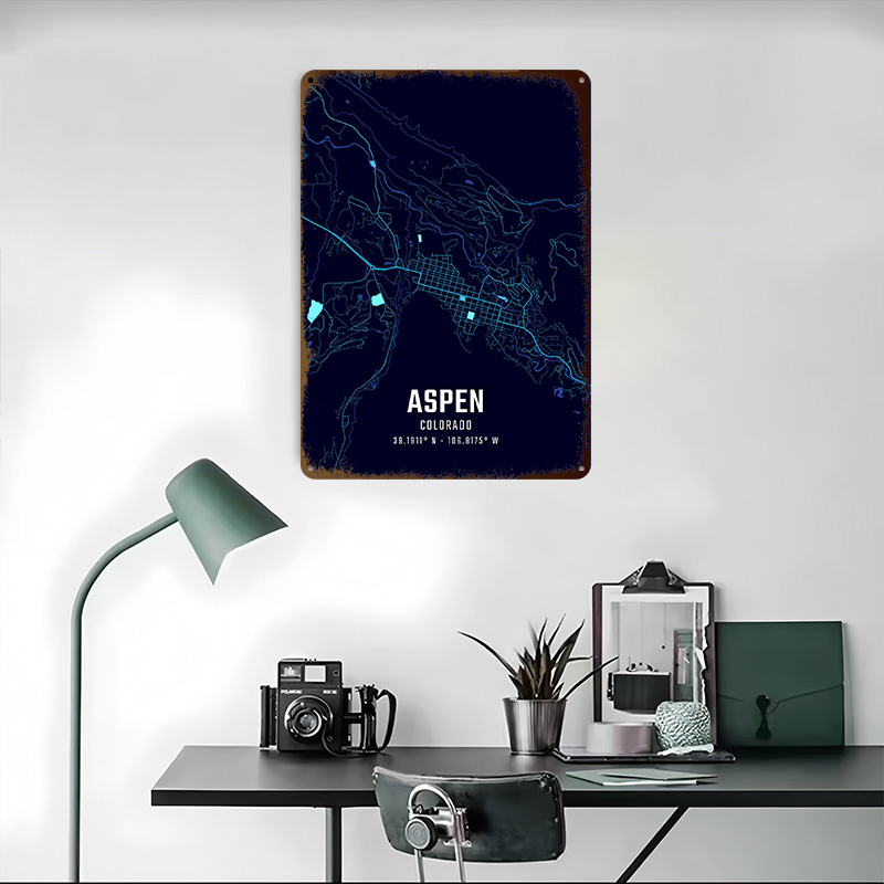 Aspen Midnight City Map Printi - Custom Map Poster ulasan dan harga