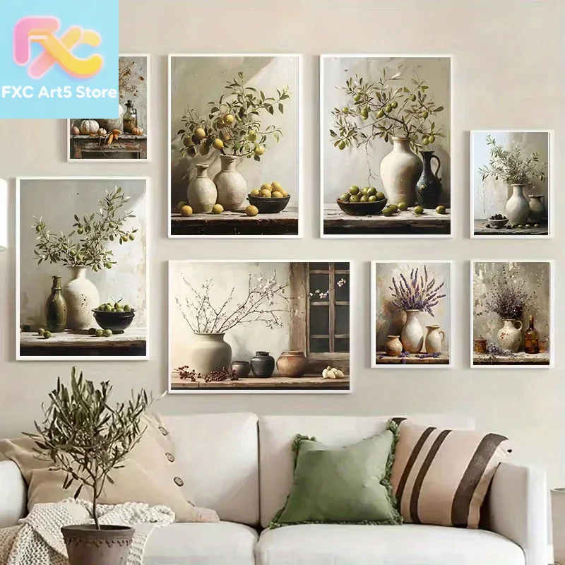 1pc frameless 1pc  Retro Still - Family Tree Print ulasan dan harga